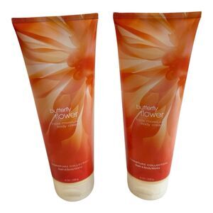 2- Bath & Body Works Butterfly Flower Triple Moisture Body Cream 8oz. Retired